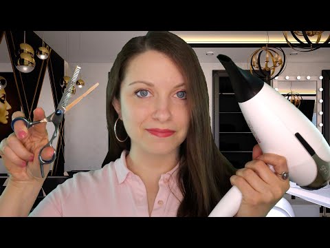 TAGLIO E PIEGA RILASSANTI 💇🏻‍♀️ 💇🏽‍♂️ PARRUCCHIERA ROLEPLAY ASMR ITA