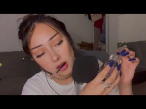 ASMR layered mouth sounds with tapping, scratching and other random triggers 💖