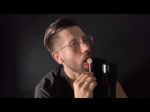 ASMR eating Lollipop * male mouth sounds