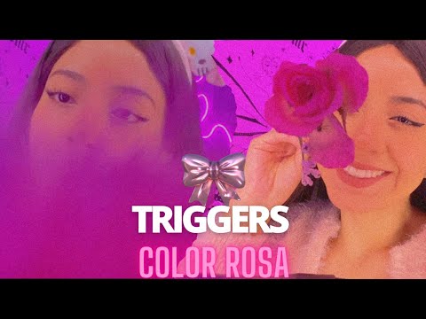 Triggers color rosa 🩷 | Golpecitos relajantes | Andrea ASMR 🦋
