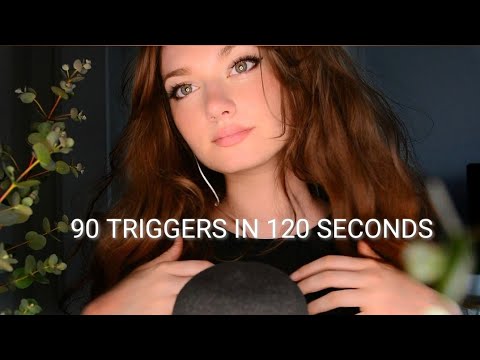ASMR💥90 Triggers in 120 Seconds💥 [with my Blue Yeti ♡]