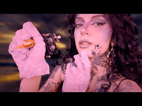 ASMR | Tattoo Mermaid Gives You Some INK