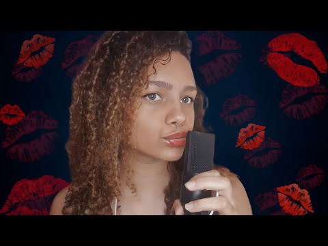 ASMR • Lipgloss application * wet mouth sounds * kisses ♡♡ #relax