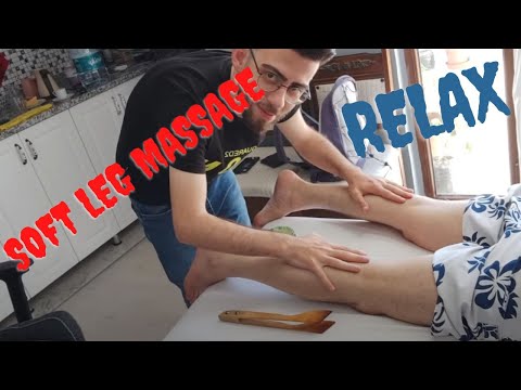 ASMR SOFT LEG AND BACK MASSAGE RELAXING MASSAGE AMAZING MASSAGE