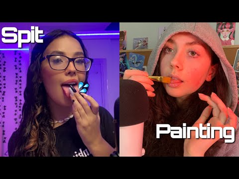 ASMR - INTENSE SPIT PAINTING YOUR FACE 👄💦 | w/ @ASMRmpits