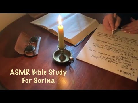 Bible study/Page turning (Unintelligible whispers)Fountain pen writing ASMR