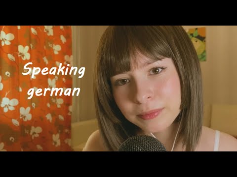 [ASMR] speaking and repeating words in german | paper and lipstick + mouth sounds