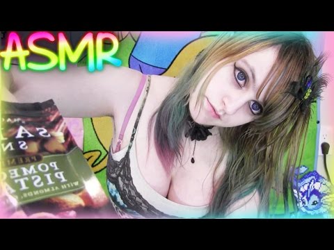 ASMR Mouth Sounds 【 Food Chewing Noises ░ Quick Tingle 】♡ Breathing, Virgin Binaural, Gamer Girl ♡