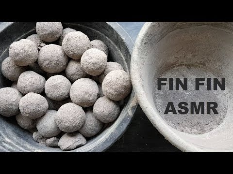 ASMR : Crumbling Sand+Cement Balls | Dry and Wet #196