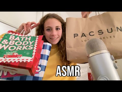 ASMR Bath and Body works and Pacsun haul!! With tingly fizzy lotion!💗🛍