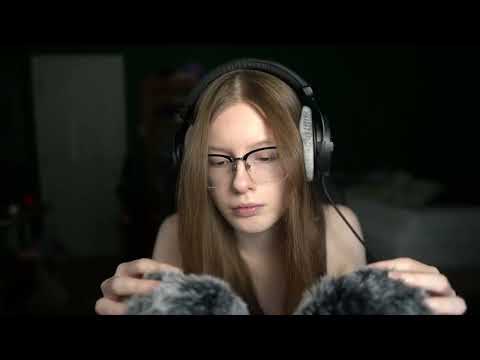 ASMR Fluffy Mic Rubbing and Dry Mouth Sounds