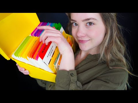 ASMR Organizing~Shuffling~Writing Recipe Cards ✏️ Roleplay, Crinkle Paper Sounds, Tracing, Whisper