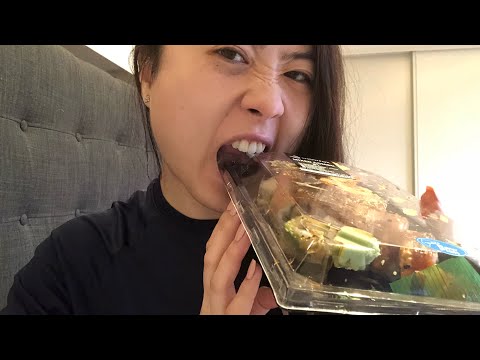 ASMR | Sushi, Eating, Mouth Sounds, Crunch