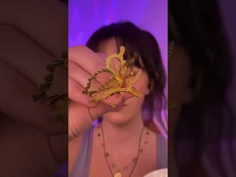 Clipping butterflies to your head ASMR
