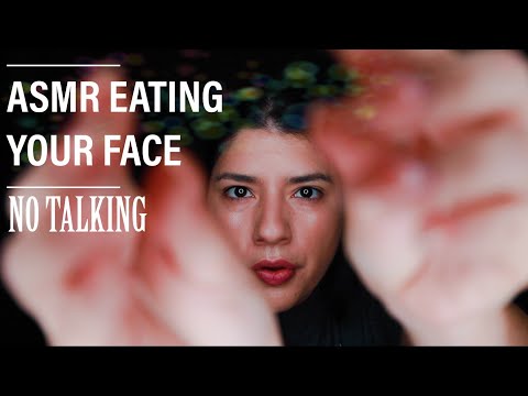 ASMR EATING YOUR FACE (NO TALKING) - YOU'RE A BAG OF CHIPS