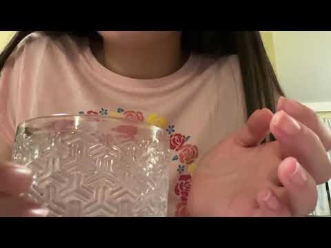 ASMR satisfying glass cup tapping