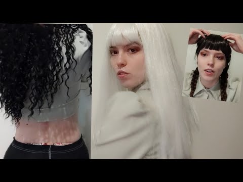 ASMR my 5 wigs try on WIGYY time Review