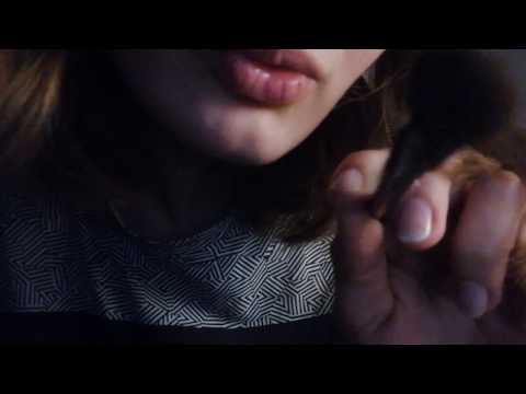ASMR BRUSHING YOUR FACE WITH MOUTH SOUNDS