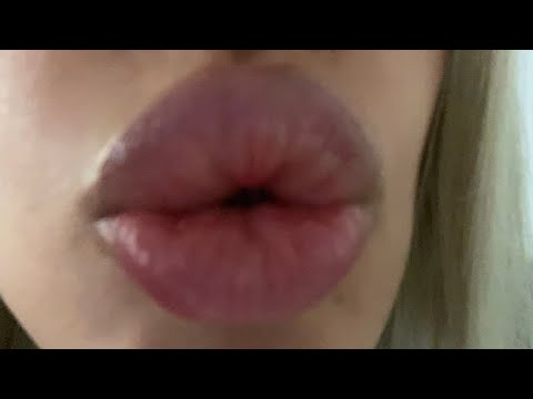 ASMR Up Close Gum Chewing, Kisses, and Tongue Clicking (No Talking, Binaural)