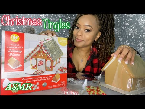 ❄️ ASMR ❄️ Christmas Tingles with Gingerbread House  | Tapping | Crinkles  🎅❄️❤️💚