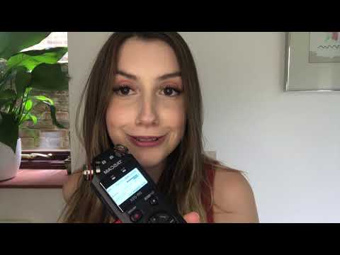 ASMR 💕 Tascam tingles 💕 ear to ear mouth sounds and trigger words