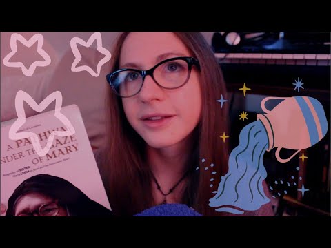 ASMR Reads for an Aquarius Moon ~ book tapping, rambles ~