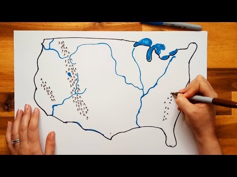 Drawing a Physical Map of the US ASMR (Role Play)