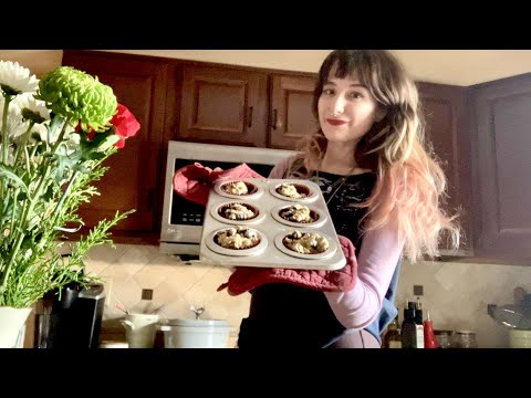 ASMR Baking Healthy Oatmeal Muffins (Soft Spoken ASMR) l Cooking Series