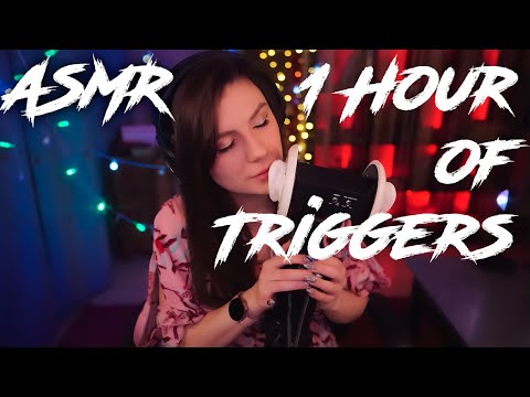 ASMR 1 Hour of Triggers for Sleep 💎 Hand Sounds, Vinyl Gloves, Scalp Massage, Nail Tapping and more