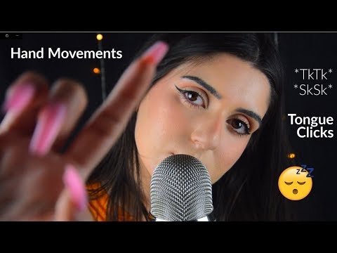 [ASMR] *Dry* Mouth Sounds & Hand Movements (Tktktk, Sksk, Tongue Clicks, ...)