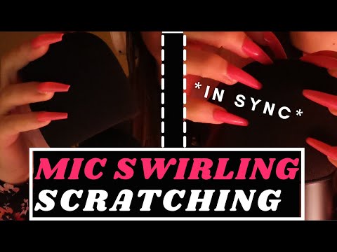 ASMR - MIC COVER SWIRLING AND SCRATCHING (Simultaneously, Fast and Aggressive)