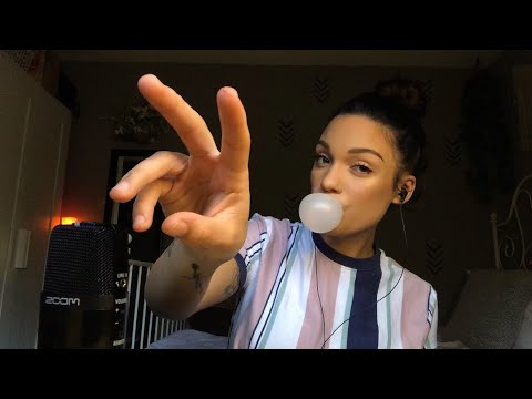 ASMR- Gum Chewing & Hand Movements
