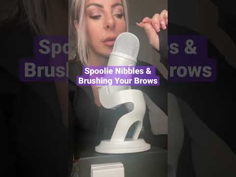 ASMR Spoolie Nibbling & Brushing Your Eyebrows
