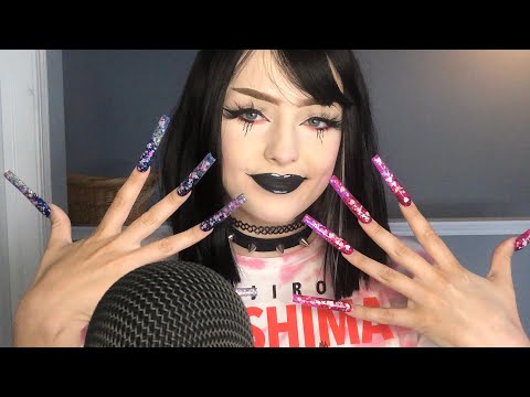 ASMR WITH MY NAILS PT.20// negative energy plucking ✨and showing you my manga haul📚
