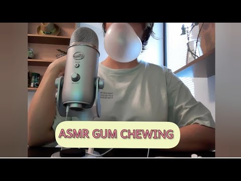 asmr , gum chewing, bubbles