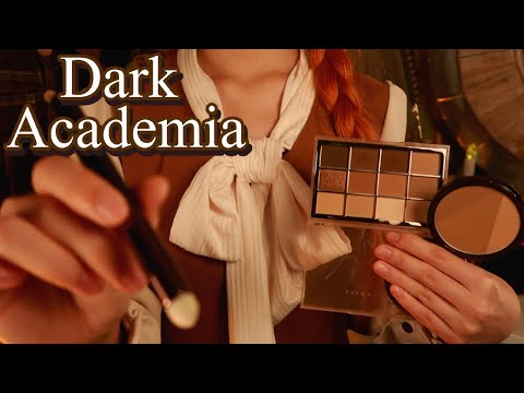ASMR | Classmate Does Your Makeup for School (face brushing, braiding hair, outfit) {layered sounds}