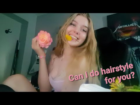 asmr roleplay hair - can i do your hairstyle?