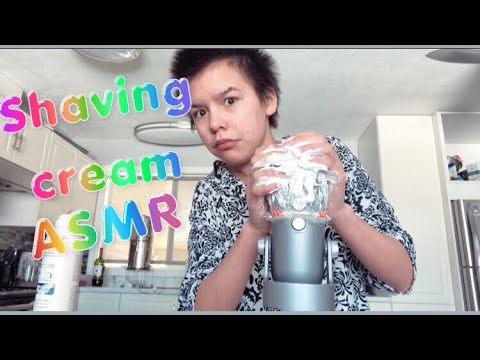 ASMR shaving cream on microphone💕🤠