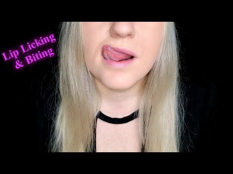 ASMR 👄 LIP LICKING & BITING (NO TALKING)