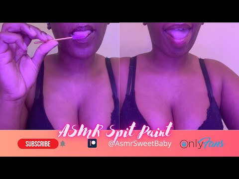 ASMR SPIT PAINT 🎨  | TONGUE SWIRLS 👅 | PERSONAL ATTENTION 🫶🏾