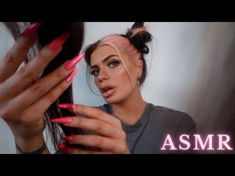 ASMR e-Girl With Long Nails Plays With Your Hair 💅🏼 (personal attention, in class roleplay)