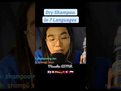 ASMR DRY SHAMPOO IN DIFFERENT LANGUAGES (Fast Tapping) 🧼🧽 #Shorts