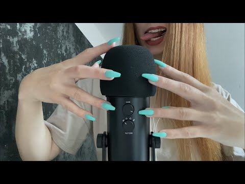 ASMR | FAST and SLOW MIC SCRATCHING with COVER💫