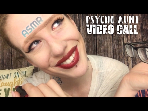 ASMR PSYCHO AUNT ROLEPLAY | VIDEO CALL FROM REHABILITATION CENTER (Makeup, Accent, Mouth Sounds)