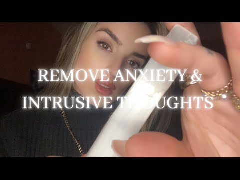 Reiki ASMR | Remove Anxiety & Intrusive Thoughts | Plucking, Soft Spoken, Selenite Aura Cleanse