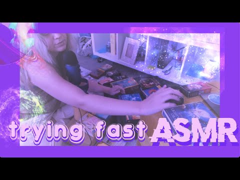 trying FAST & aggressive ASMR for the first time 💜 tapping + random & anticipatory triggers