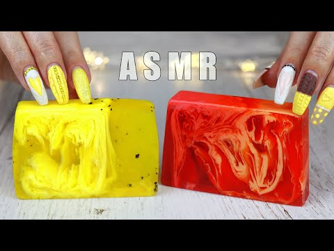 ASMR Soap Carving Satisfying Tapping WHISPER | АСМР Резка мыла ШЕПОТ