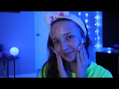 ASMR| Night Skincare Routine + Whisper Rambling💤lets catch up friends💙