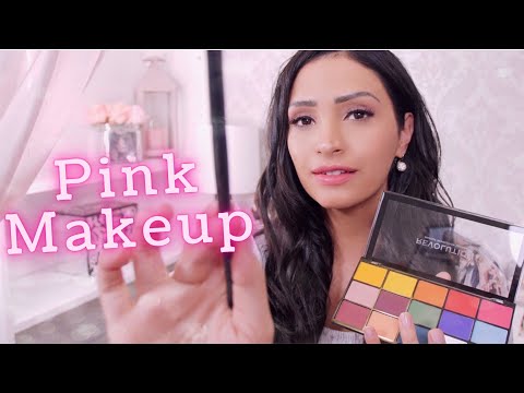 [ ASMR ] 💄 Makeup artist doing your relaxing pink makeup with ASMR layered sounds! 🌸