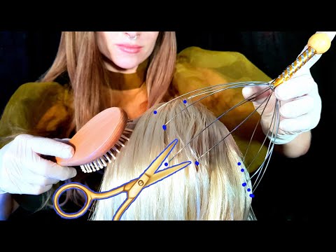 ASMR Haircut No Talking with Relaxing Scalp Massage for Sleep